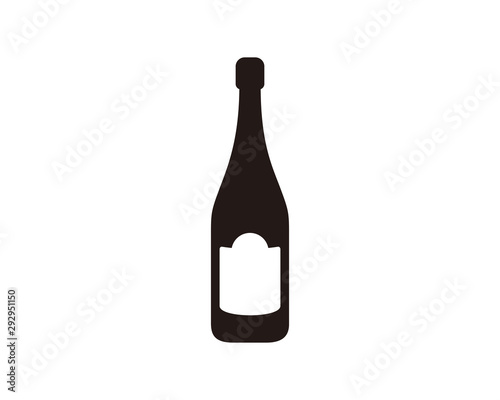 Wine bottle icon symbol vector