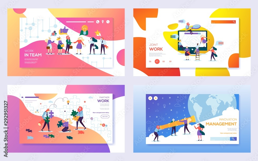 Naklejka premium Creative Character Businessman Partner Concept