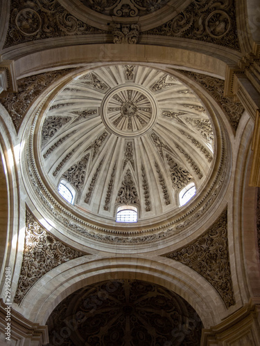 Church of the province of Granada, Spain. In it you can see some encumbered in the domes that decorate the roofs of this wonderful church 