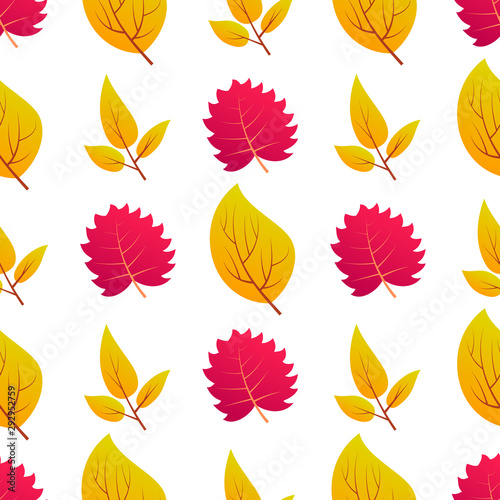 Autumn seamless background with maple leaves