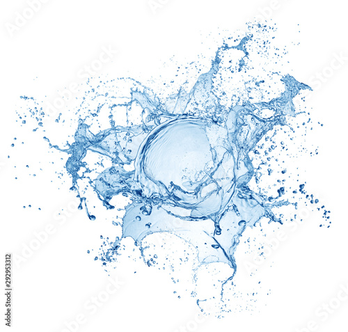 Fotografie, Obraz water splash isolated on white background