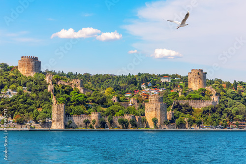 Roumeli Hissar Castle on the bank of the Bosphorus, Istanbul, Turkey photo