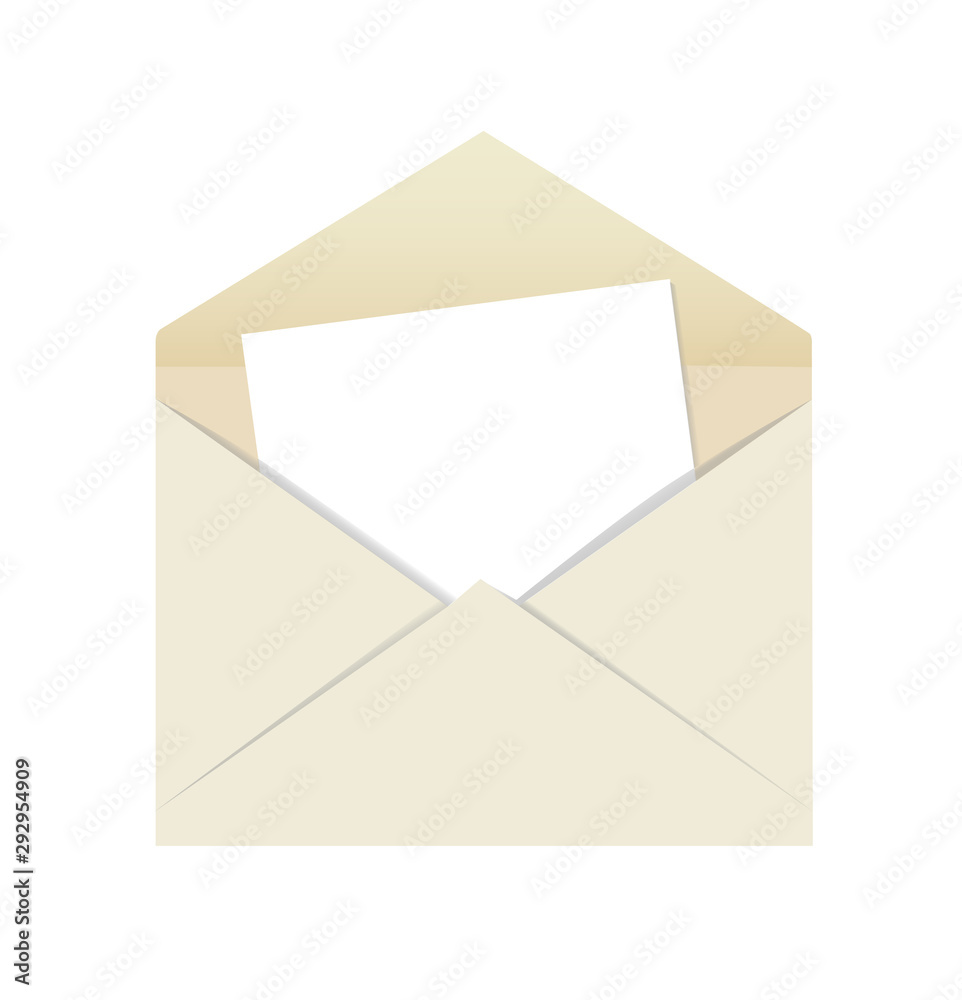 open envelope with letter vector illustration isolated open envelope with letter vector illustration isolated