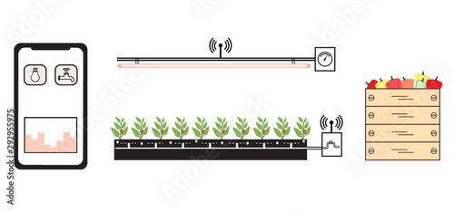 Smart farm and agriculture. New technologies.