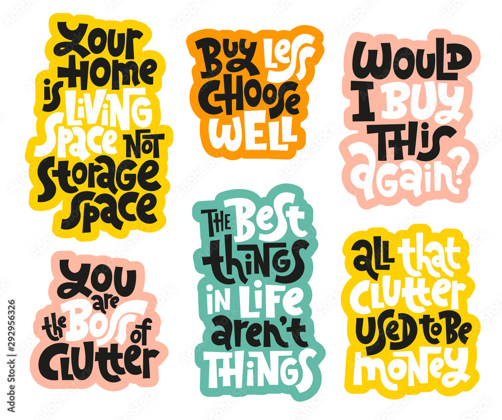 Decluttering quotes lettering Decluttering quotes lettering