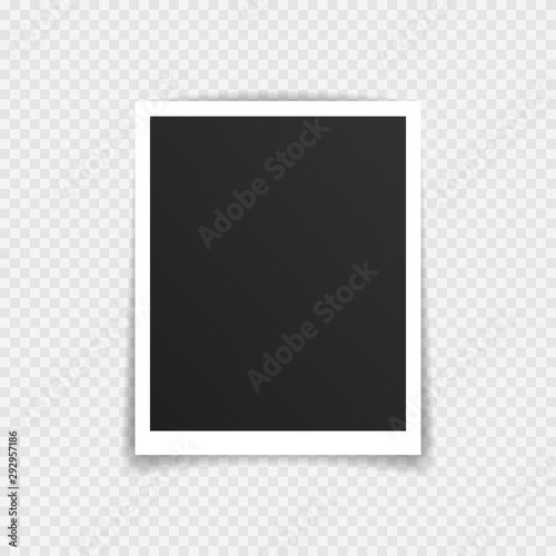Vector Photo frame mockup design. Super set photo frame on sticky tape isolated on transparent background. Vector illustration