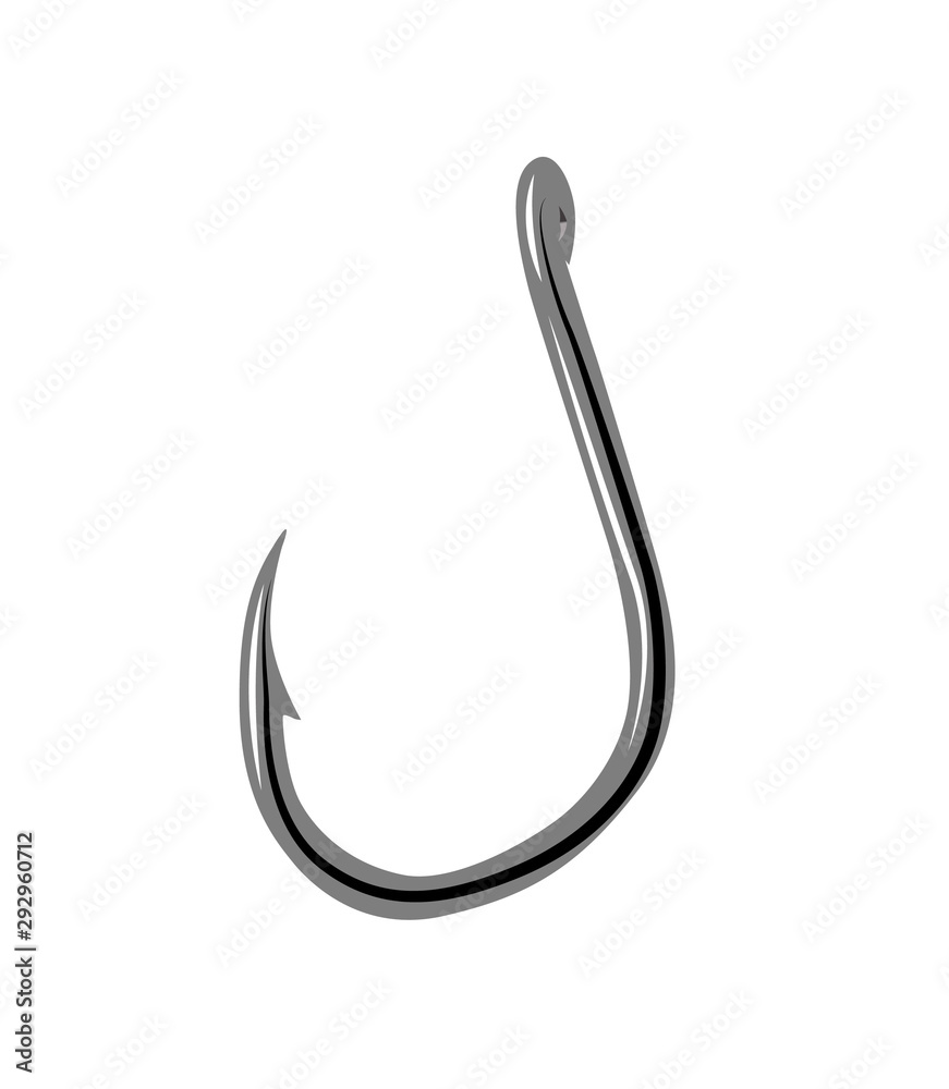 fishhook realistic isolated vector illustration fishhook realistic isolated vector illustration