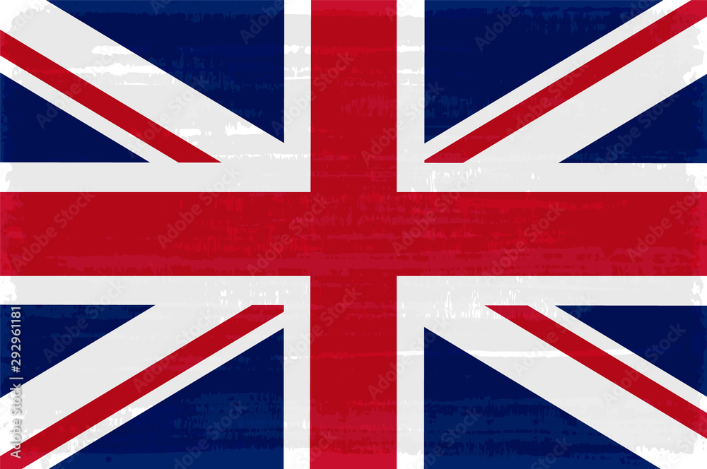 British red blue white national flag isolated British red blue white national flag isolated