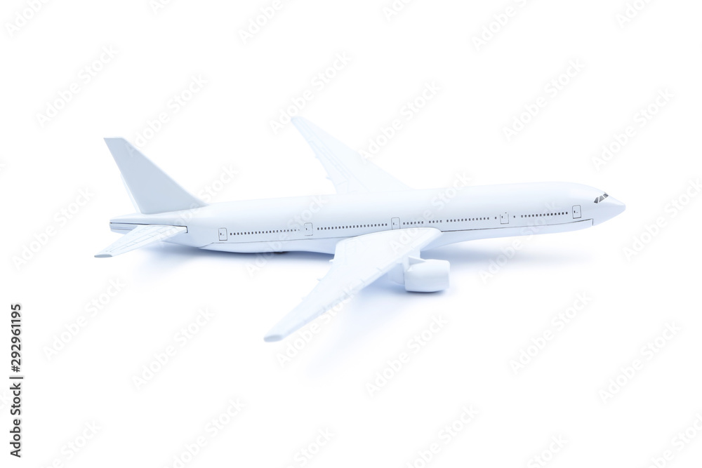 Airplane model isolated on white background