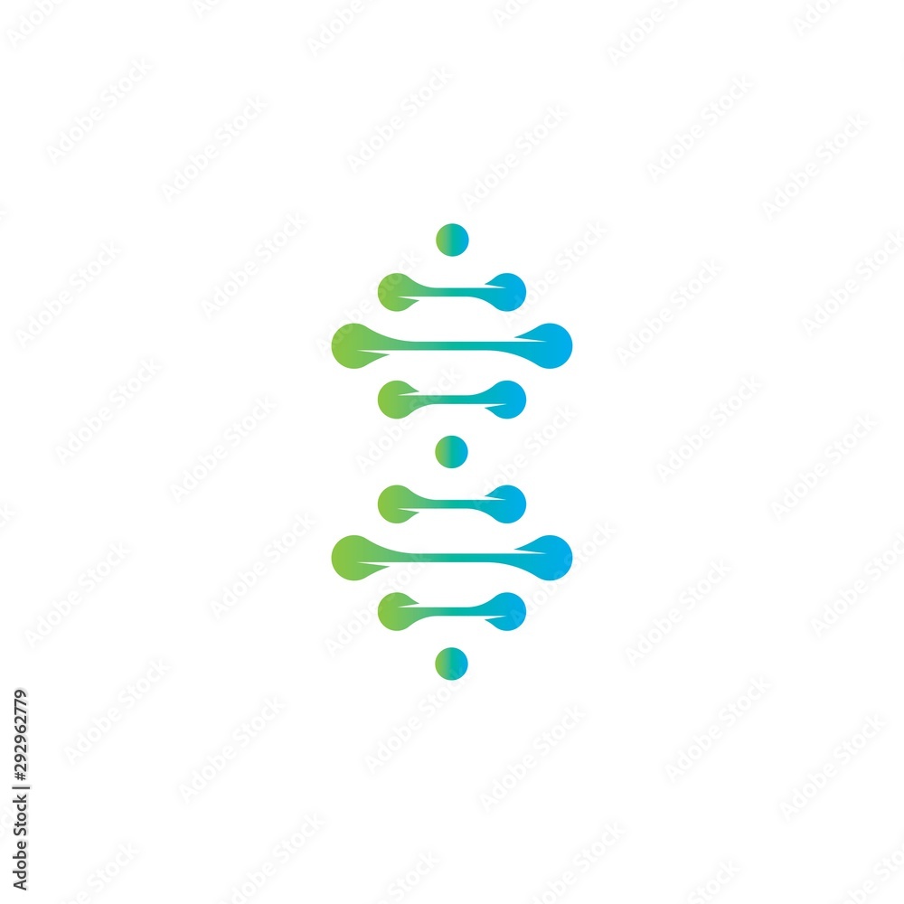 DNA logo design template.icon for science technology.genetic symbol DNA logo design template.icon for science technology.genetic symbol