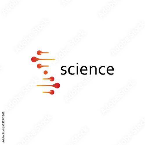 DNA logo design template.icon for science technology.genetic symbol