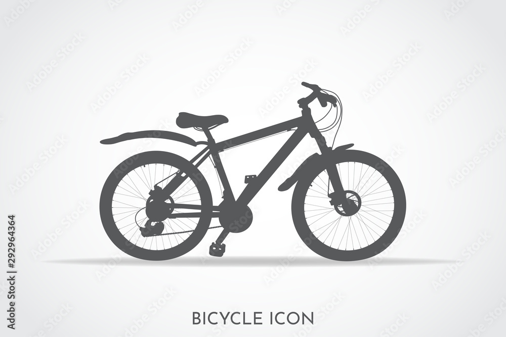 Vector illustration. Detailed bicycle silhouette. Isolated icon Vector illustration. Detailed bicycle silhouette. Isolated icon