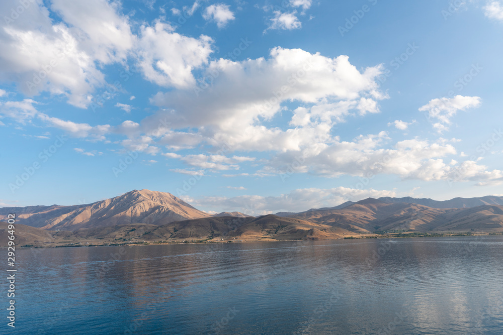View of Van lake in Turkey.