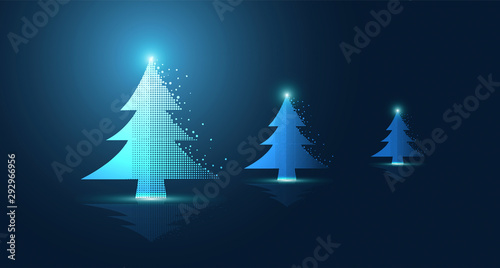 albero di natale, luccicante, luminoso