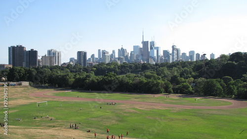 Riverdale Park East, Toronto downtown view, Ontario, Canada