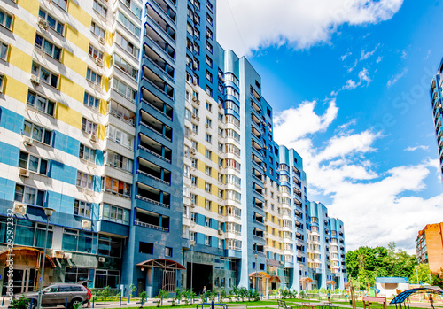 Facade of a modern multi-story premium residential building