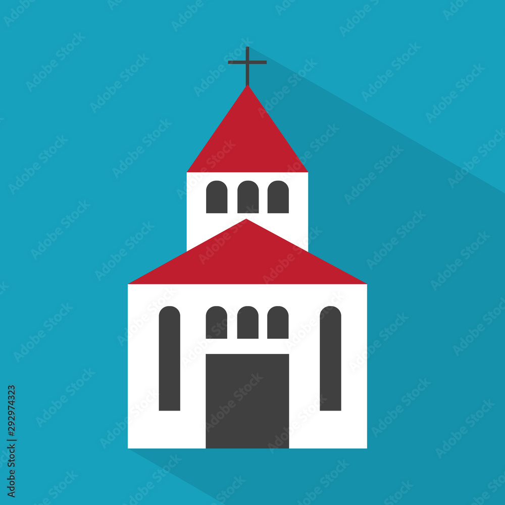 christian church icon- vector illustration