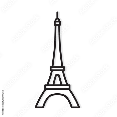 Eiffel tower Paris icon- vector illustration