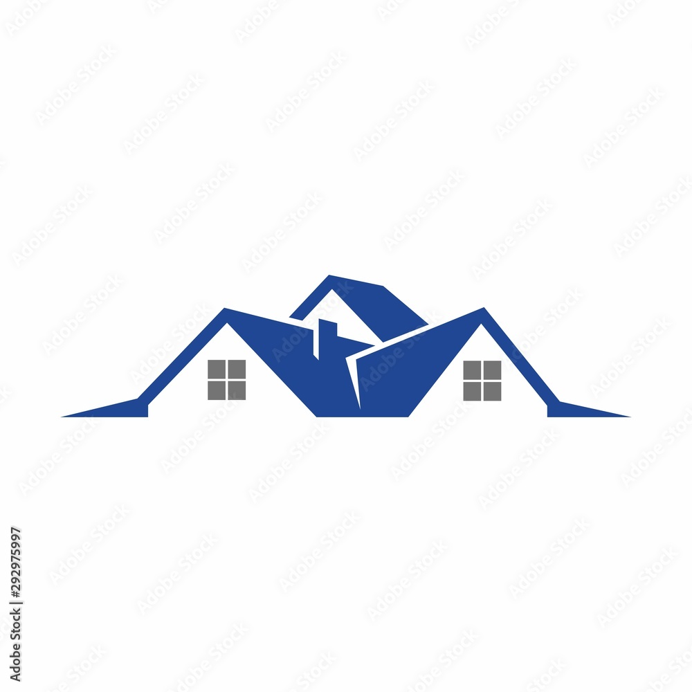 Roof line, real estate logo design template vector illustration Roof line, real estate logo design template vector illustration
