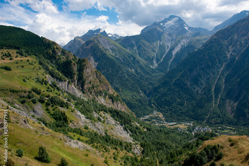 View from Les Deux Alpes in the summer