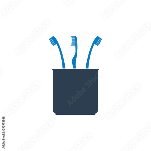Toothbrush Stand Icon. Flat style vector EPS.