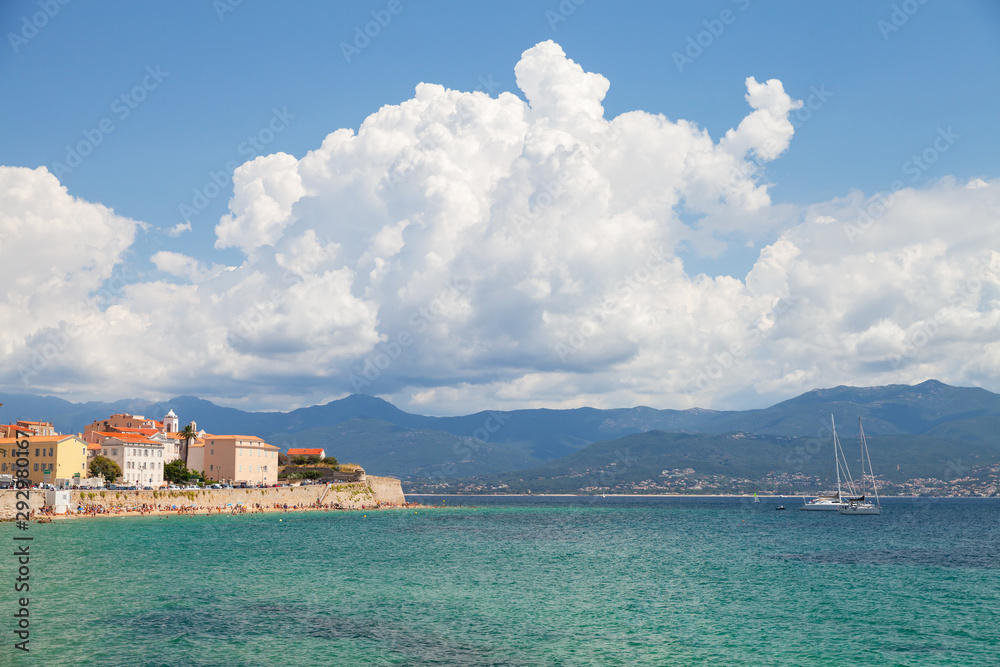 Ajaccio bay at sunny summer day, Corsica