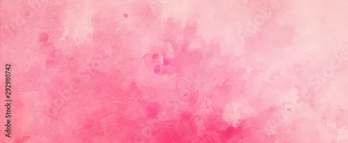 Panel kuchenny z motywem Pink watercolor background painting with abstract fringe and bleed paint drips and drops, painted paper texture design