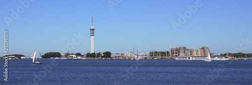 Panoramic view of Lelystad Haven.