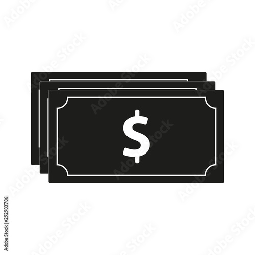 dollar bills icon. vector icon