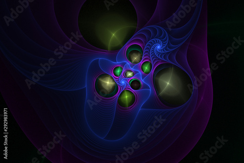 Fractals  extraterrestrial abstract forms on a black background