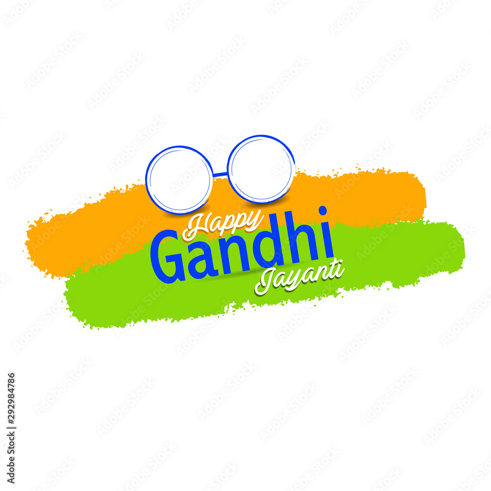 creative poster for Gandhi Jayanti or 2nd October with spects