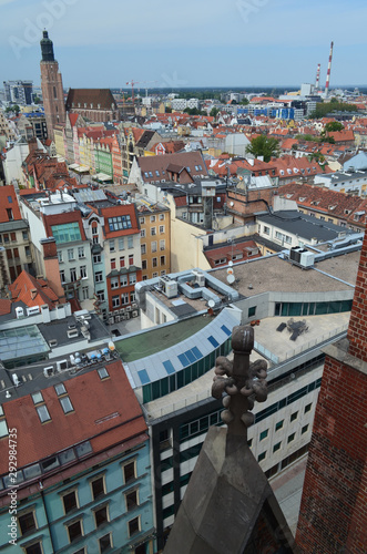 Wrocław z lotu ptaka latem/Aerial view of Wroclaw in summer, Lower Silesia, P...