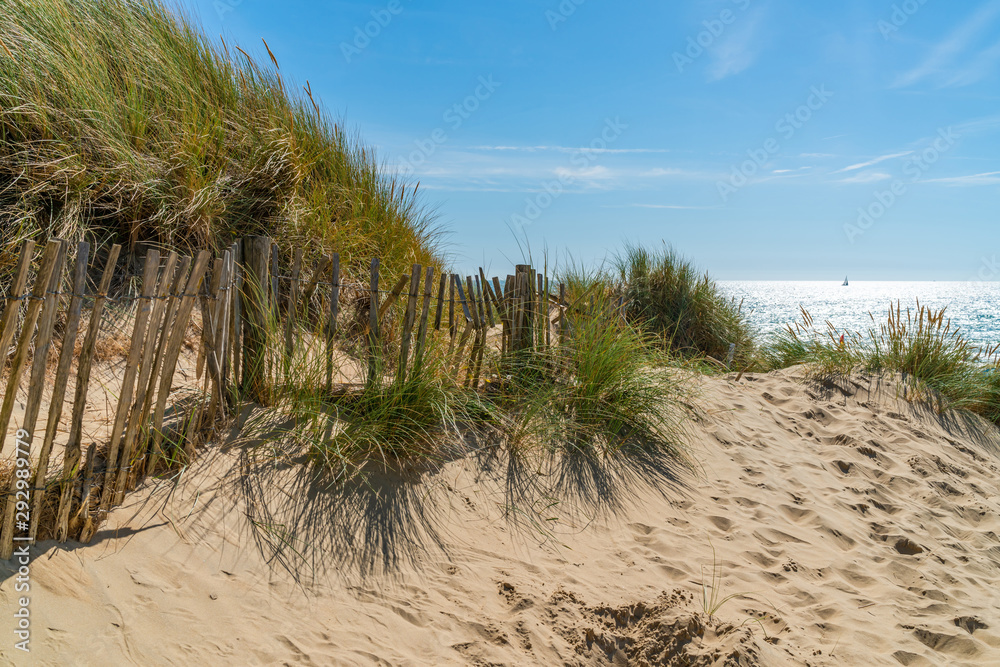 Camber Sands beach in East Sussex, in the village of Camber, UK. The 3 miles stretch is the only sand dune beach in East Sussex. Camber Sands beach in East Sussex, in the village of Camber, UK. The 3 miles stretch is the only sand dune beach in East Sussex.
