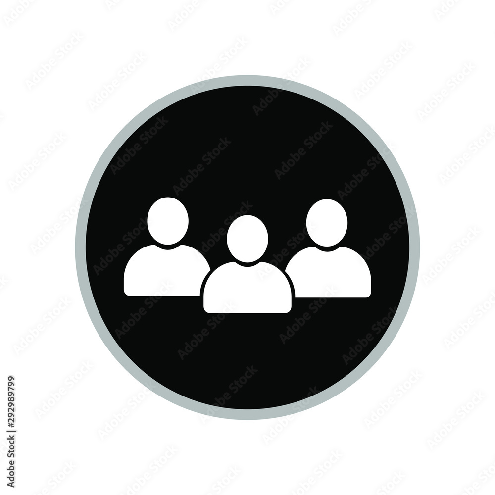 Team icon with balck background. Teamwork symbol vector Team icon with balck background. Teamwork symbol vector