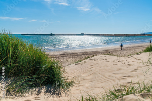 Фотография Camber Sands beach in East Sussex, in the village of Camber, UK