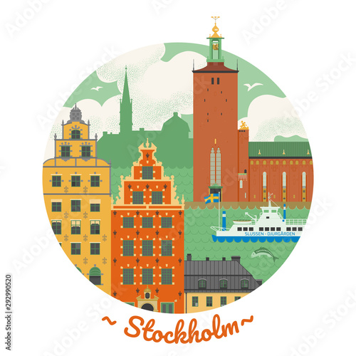 Photography Stockholm poster illustration