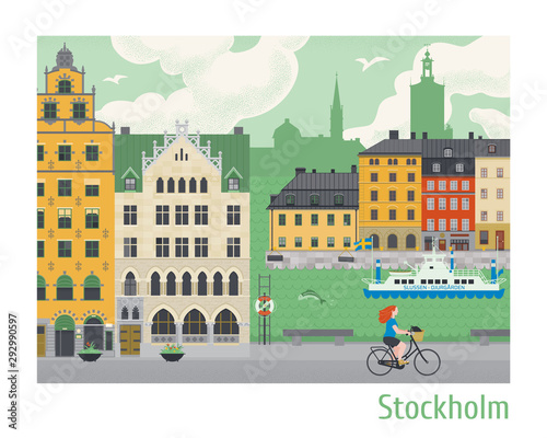 Photography Stockholm vector illustration