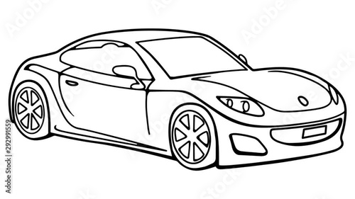 Car whiteboard animation 4K footage