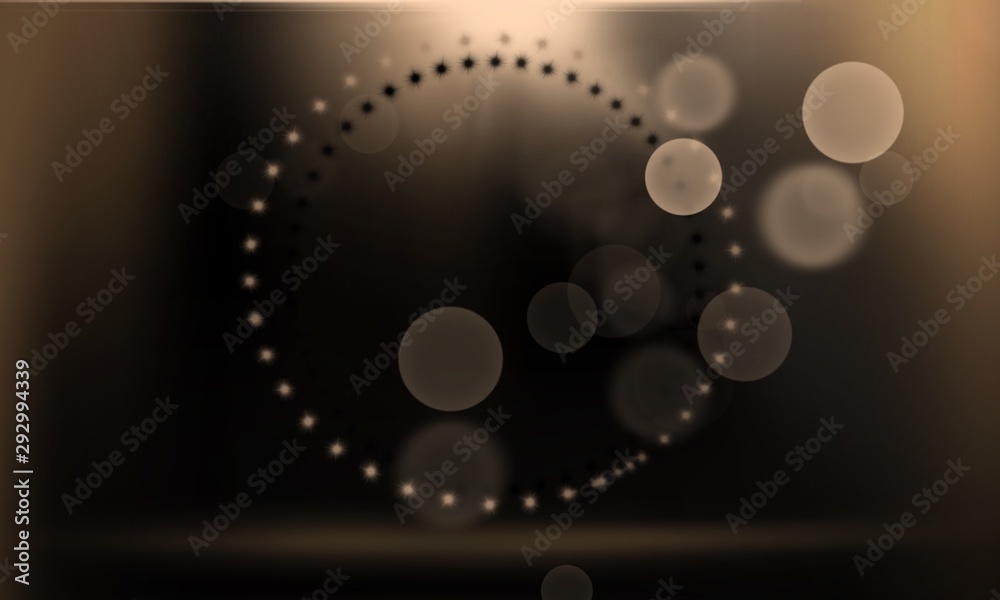 Fototapeta premium Empty scene in a dark room. Shadows, rays of light, shadow. Abstract background with bokeh effect. Night scene, abstract light.