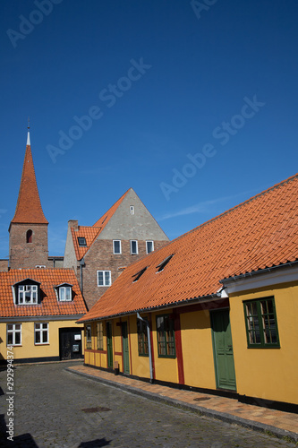 houses in old town of Rønne, Borholm