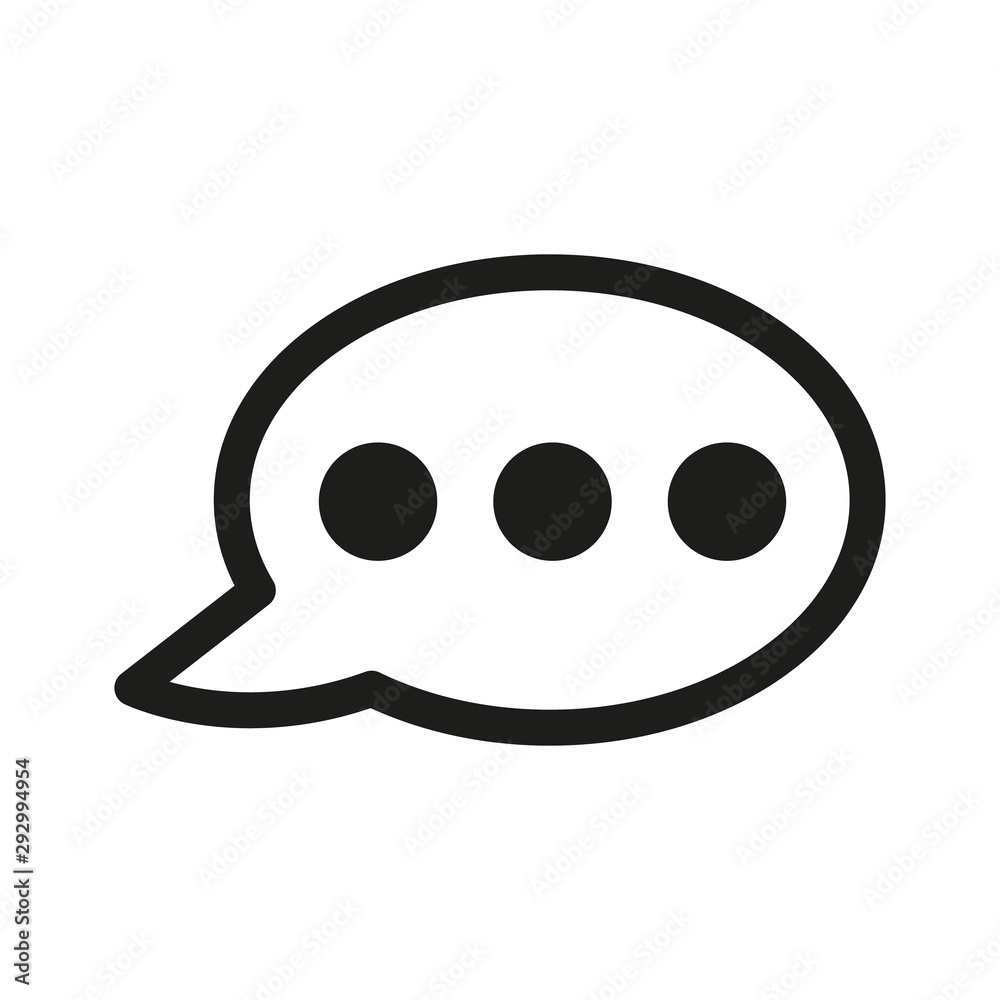 Comment icon on white background.