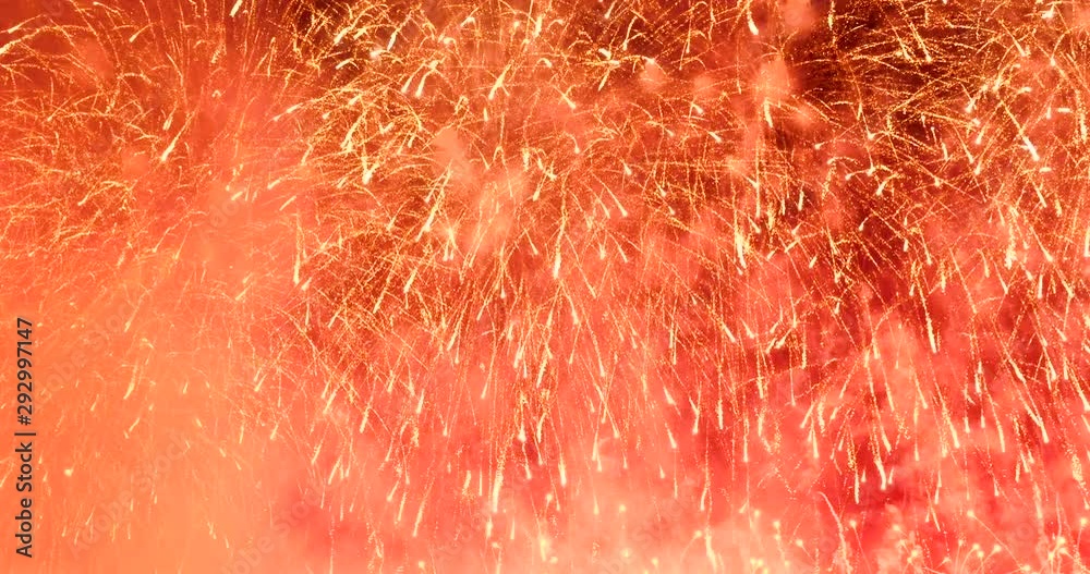 Firework celebrate anniversary happy new year 2020, 4th of july holiday festival. colorful firework in the night time to celebrate national holiday. countdown to new year 2020 party time event.
