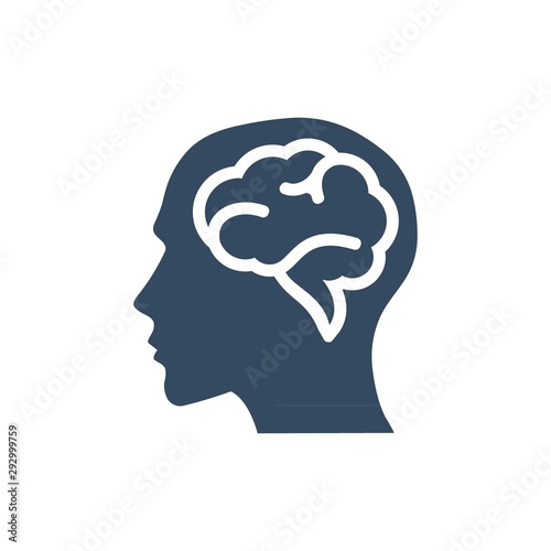 Head with brain icon