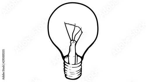 Light Bulb whiteboard animation 4K footage