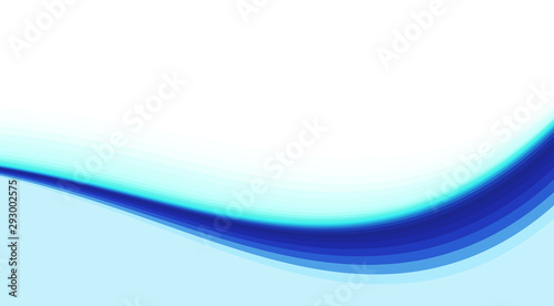 Simple blue striped wave on white background. Vector graphics