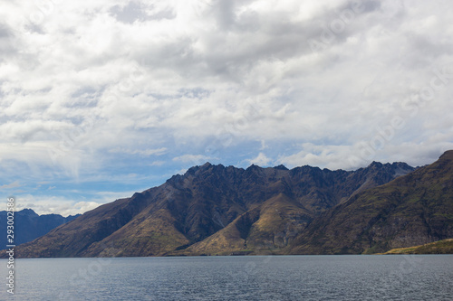 View of lake Wakatipu from a boat, Queenstown