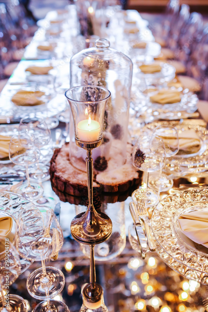 Christmas table setting. Holiday Decorations. Christmas background with an empty plate. decorations for the New Year's table. Concept Christmas, new year,food. Christmas table setting. Holiday Decorations. Christmas background with an empty plate. decorations for the New Year's table. Concept Christmas, new year,food.