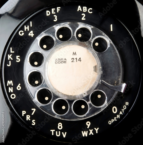 Old Rotary Telephone dial.