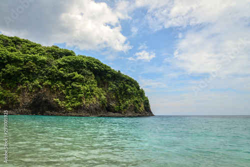 View from Tropical beach in Bali near Chandidasa