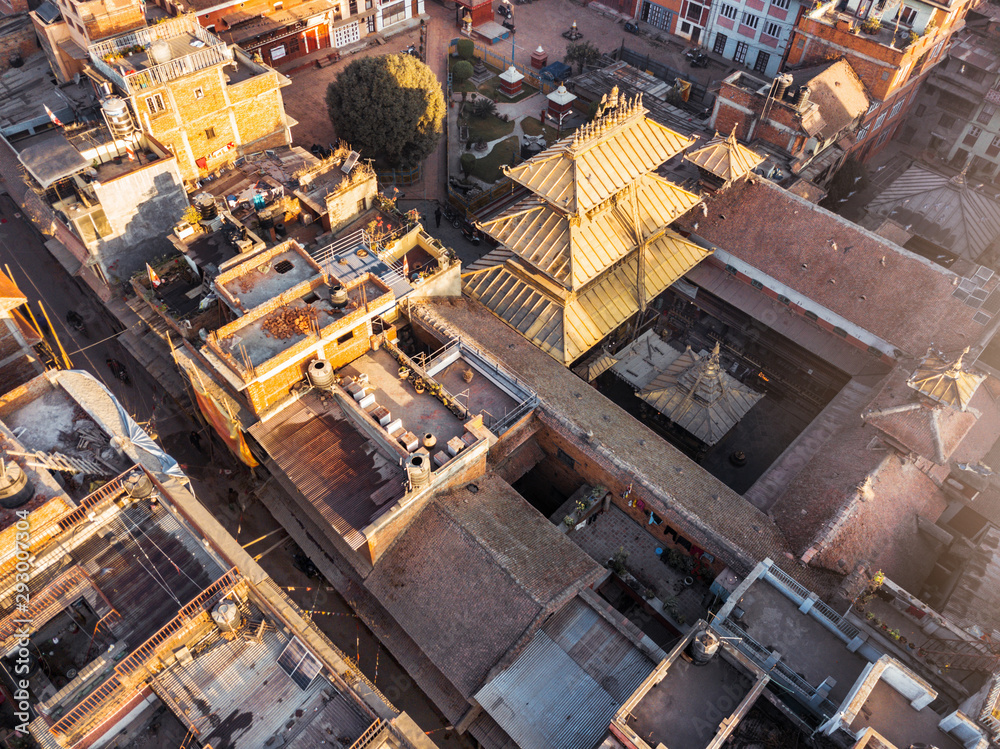 Aerial view of dusty city of Kathmandu , Nepal , captured from above. Aerial view of dusty city of Kathmandu , Nepal , captured from above.